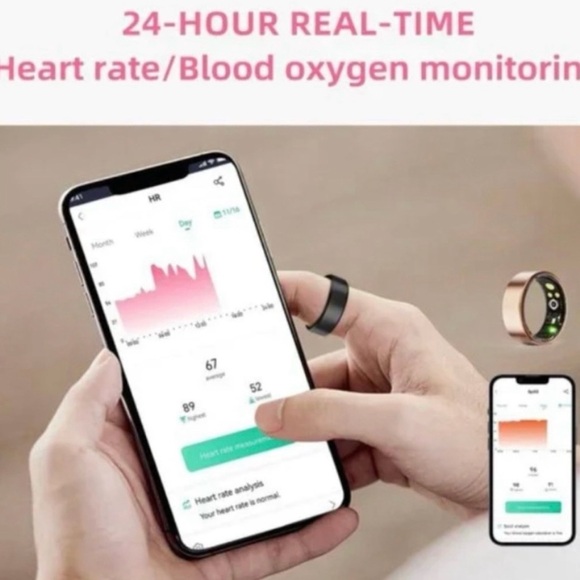 Brand New Silver Limited Edition Smart Ring Health/Sleep/Fitness Monitor - Picture 10 of 16